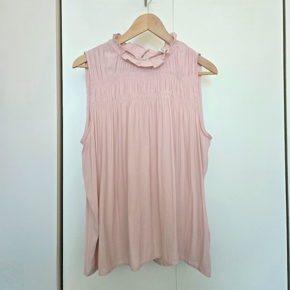 Treasure & Bond Light Pink Ruffle Blouse